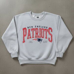 New England Patriots Est 1959 NFL Vintage Collegiate Crewneck Sweatshirt Gray